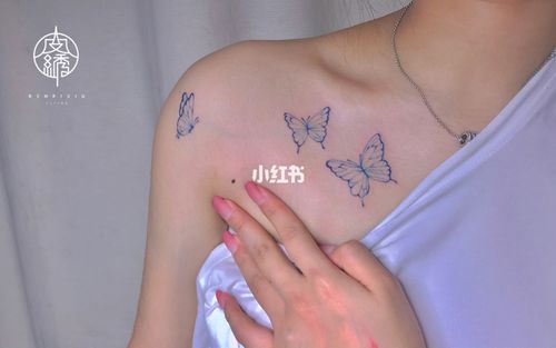 蝴蝶纹身/锁骨肩纹身