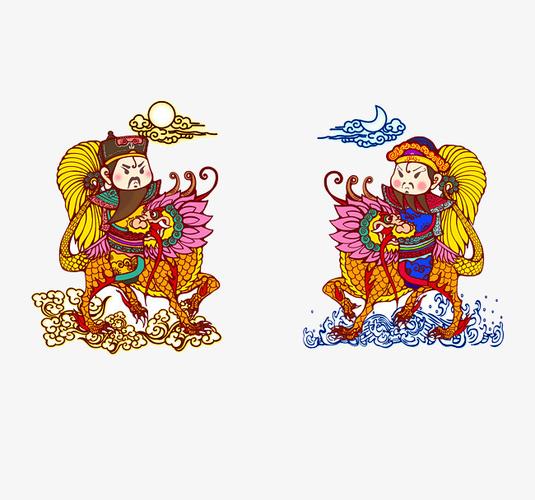 门神 创新 节日 卡通