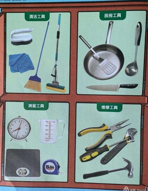 家长朋友们快带着宝贝去看一看生活中经常使用的劳动工具.