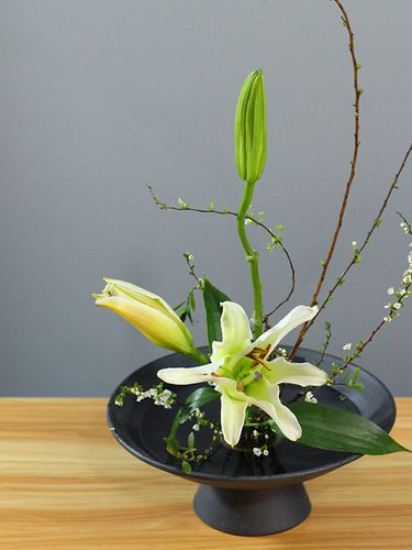 花艺轩艺术插花用品古流轩日式和风组合陶瓷花盆