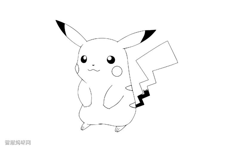 可爱的皮卡丘简笔画图片