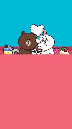iphone 壁纸 line cony brown 可妮 布朗 莎莉 熊大