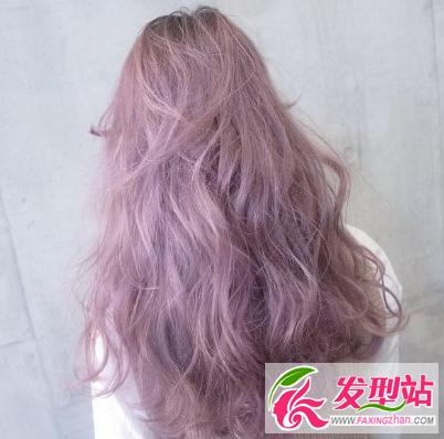 最新染发颜色樱花粉奶茶色染发发型图片大全8