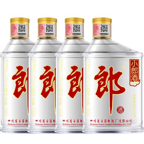 100ml 4瓶 郎酒歪嘴郎45度经典 小郎酒 浓酱兼香型白酒_易购搜