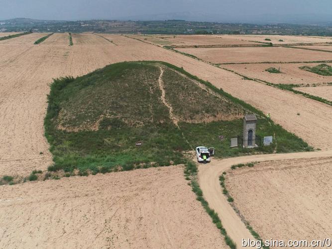 航拍靖陵唐僖宗李儇的陵墓