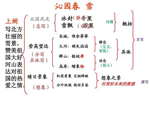 沁园春.雪 板书总结ppt