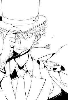 柯南怪盗基德简笔画