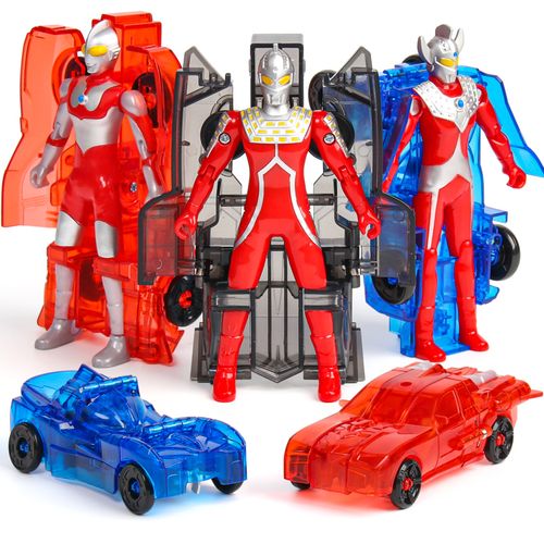 庄臣咸蛋超人奥特曼变形车战车汽车玩具套装泰罗艾斯佐菲组合全套