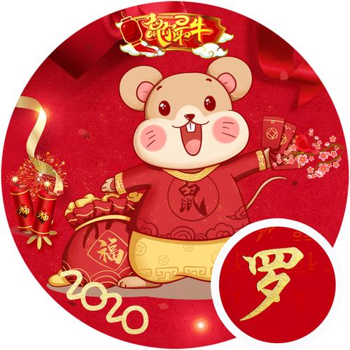 【编号b026】32张姓氏微信头像:鼠你最牛!