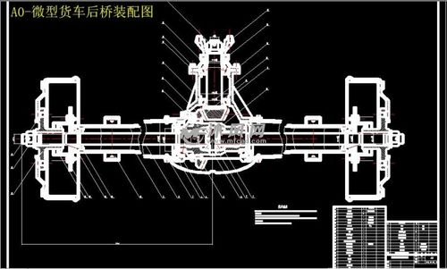 xx1020微型货车后桥总成设计