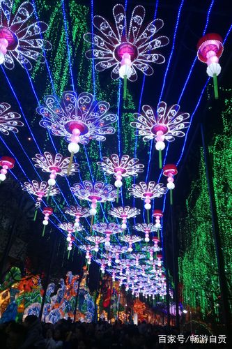 五光十色,多彩多姿的长廊彩灯让您流连忘返
