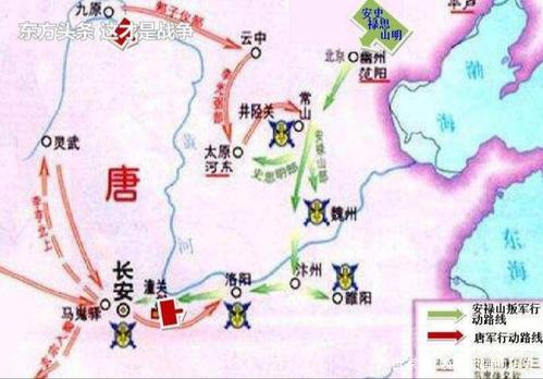 安史之乱行军路线