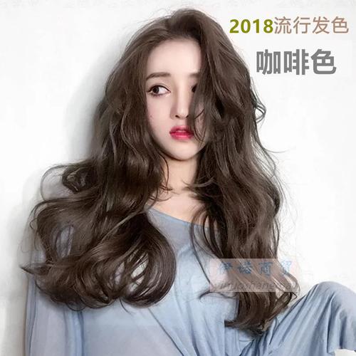 瑞虎一洗彩染发剂植物纯黑色温和染发膏亚麻栗棕酒红咖啡葡萄紫色