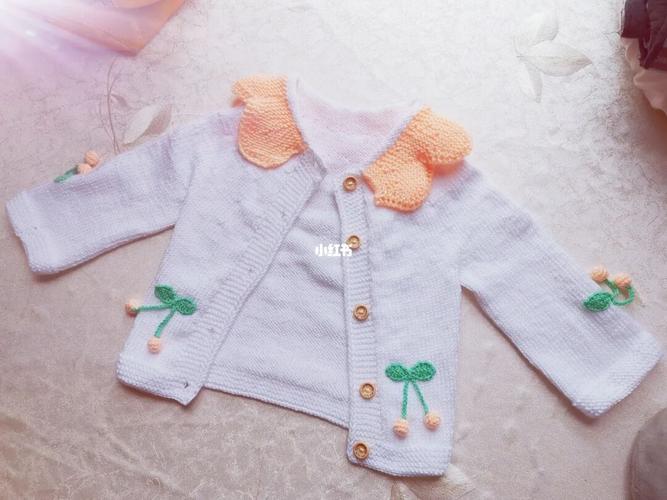 棒针编织花瓣领小樱桃女童毛衣_编织_毛衣_手工制作_棒针编织_兴趣