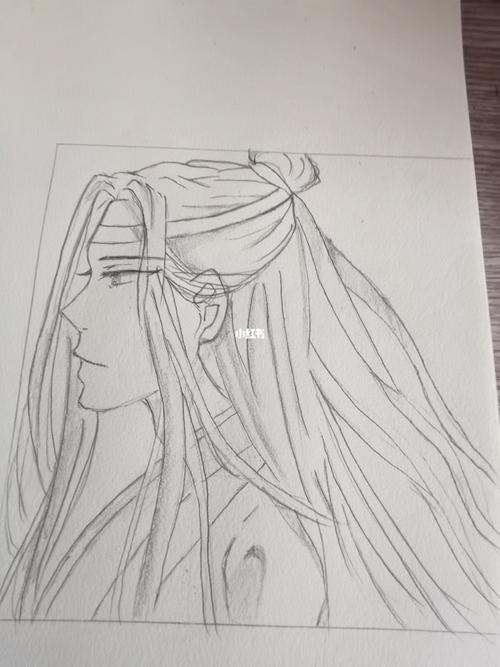 画画蓝忘机_绘画_人文_绘画