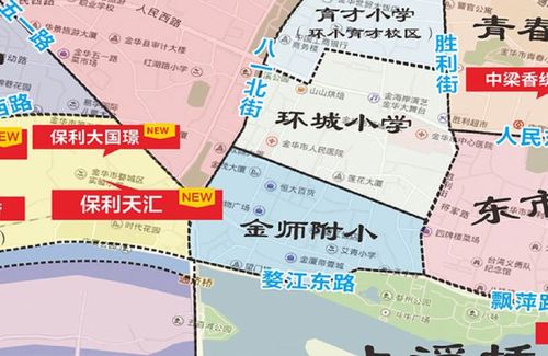 金华2021最新版高清学区图!看看你家属于什么学区?