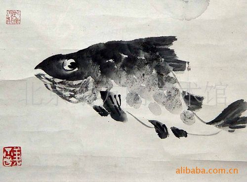 供应名人名家字画/鱼图/著名画家张立辰动物画作品