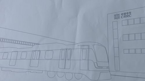 线描绘画有轨电车