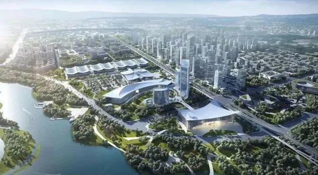 在太原都市区南北主轴线的中部潇河产业园区太原起步区的中心位置