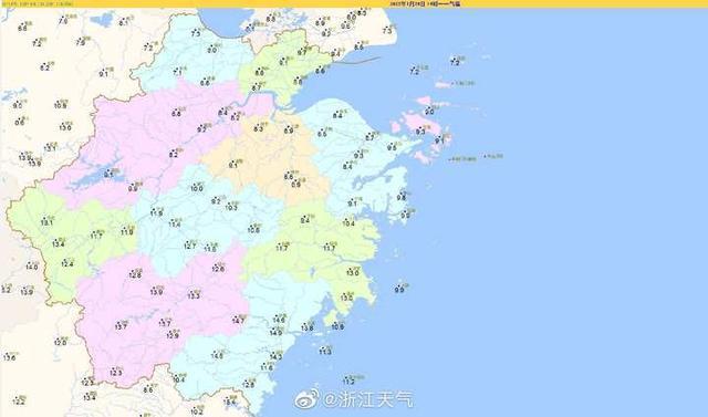 大寒不寒雨水不断未来几日阴雨天气占c位浙江各市天气预报