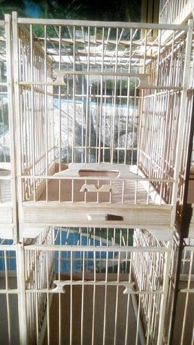 自制长方白色鸟笼