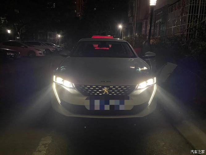 丐中丐标致508l改装高配led大灯和獠牙日行灯