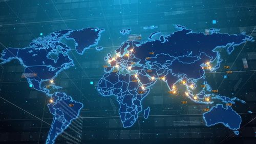 光线科技感地图图片展示