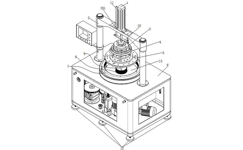 数控双面研磨机结构图