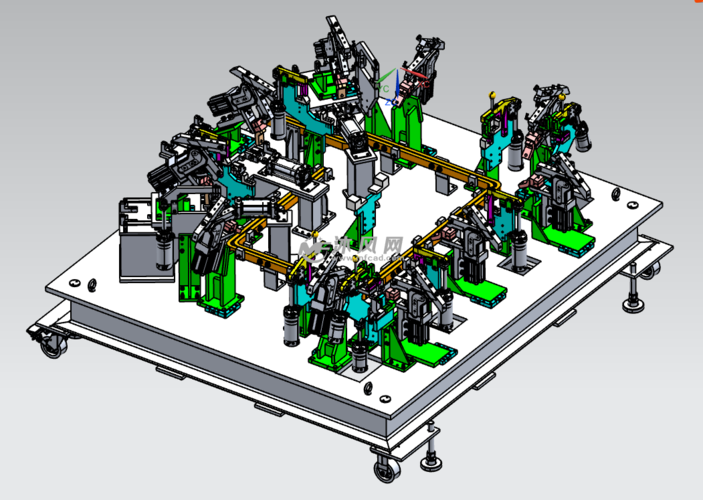 焊接工装平台设计带夹具