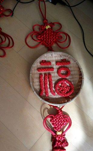 竹编中国结福字纯手工