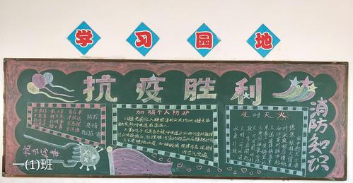 浓浓抗疫情——文昌市罗豆农场中心小学新冠肺炎疫情防控黑板报宣传