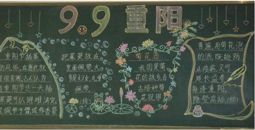小学五年级重阳节黑板报