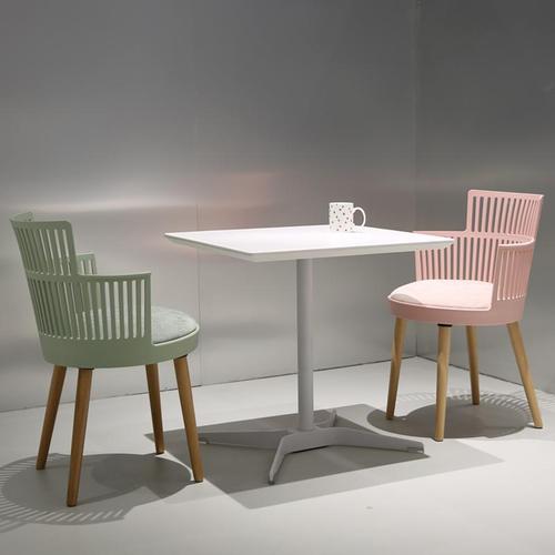 简摩北欧椅子塑木个性创意休闲椅餐椅舒适坐垫现代靠背椅电脑椅定制