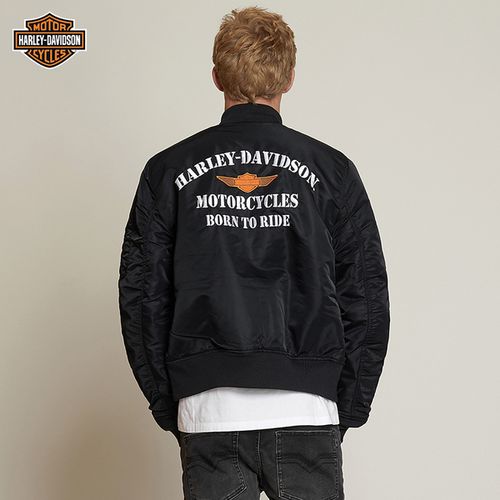 秋冬男士飞行毡夹克两面穿棉服潮款 18 哈雷戴维森 davidson harley