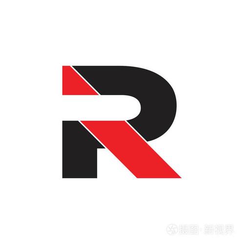 字母pr简单几何标志矢量