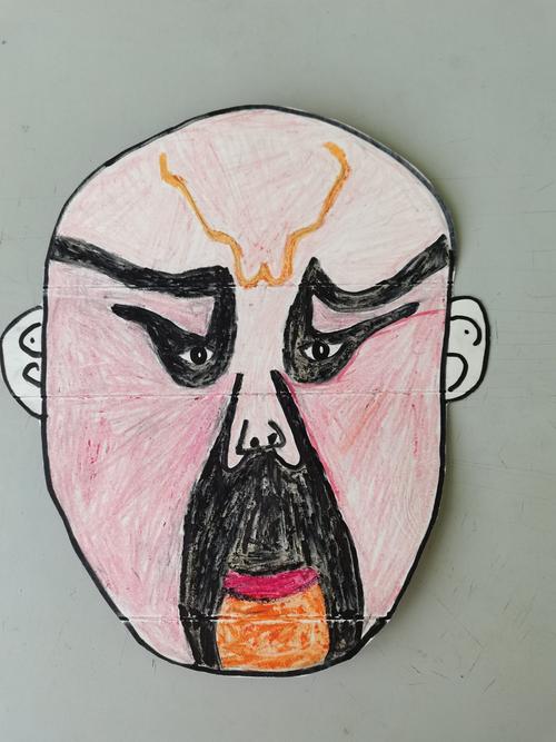 大四班亲子活动《画脸谱》