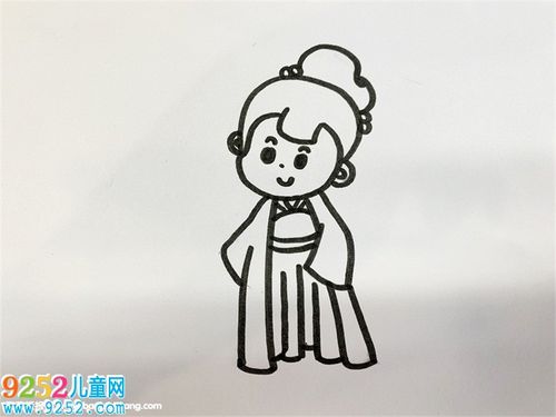 怎么画古代公主? 公主简笔画