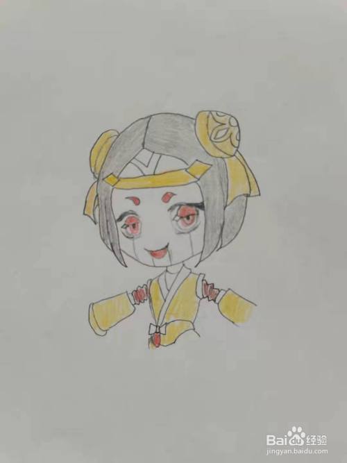 最后,画鲁班的身体和四肢,并涂上颜色,鲁班简笔画,你学会了吗?