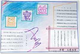 百家姓刘姓图画手抄报 手抄报简单又好看