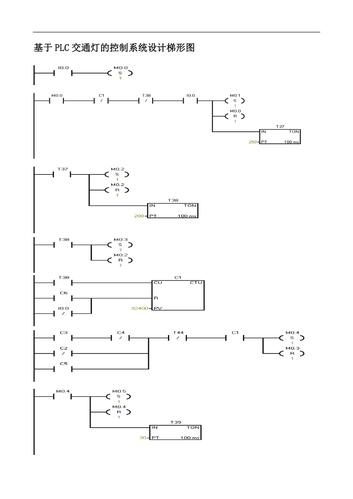 plc交通灯梯形图