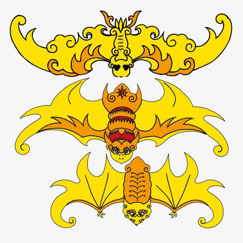 中国传统蝙蝠矢量素材