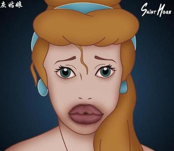 迪士尼公主挑战爆裂嘴唇这可能是一件毁童年的事情