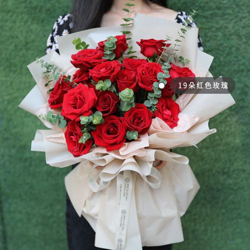 韩式混搭玫瑰花束鲜花速递同城配送花生日表白花店