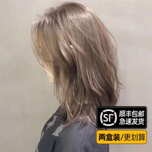 染发剂自己在家染发膏女黑茶头发染色剂2021流行色纯浅棕色植物水