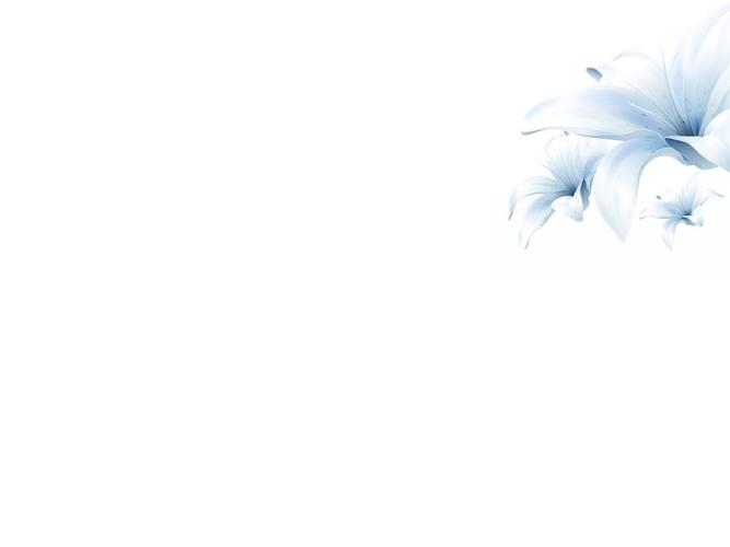 蓝色淡雅百合花ppt背景图片