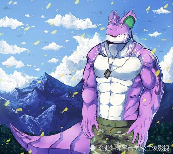 另类神奇宝贝拟人化插画mega喷火龙长肌肉后的样子帅呆了