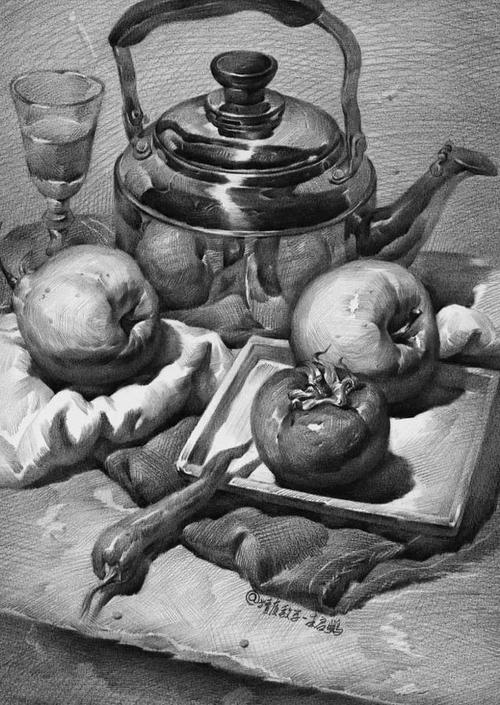 静物素描作品赏析