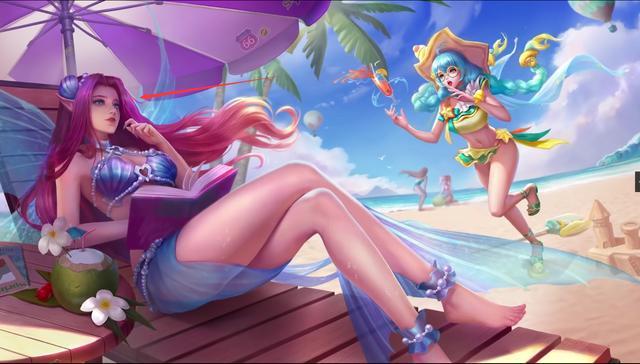 王者荣耀 貂蝉泳装皮肤上线国际版 造型和特效都很好看