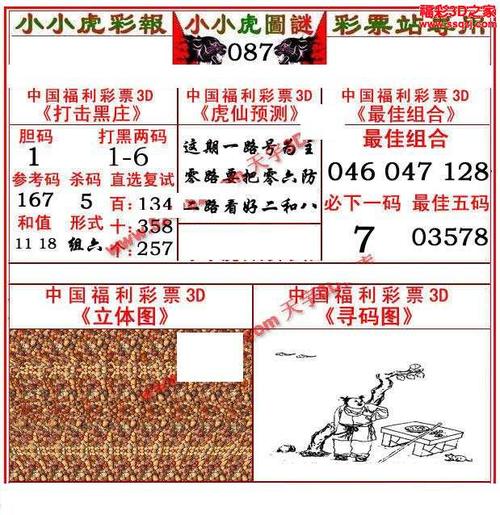 3d17087期小小虎12_福彩3d图谜汇总_3d之家