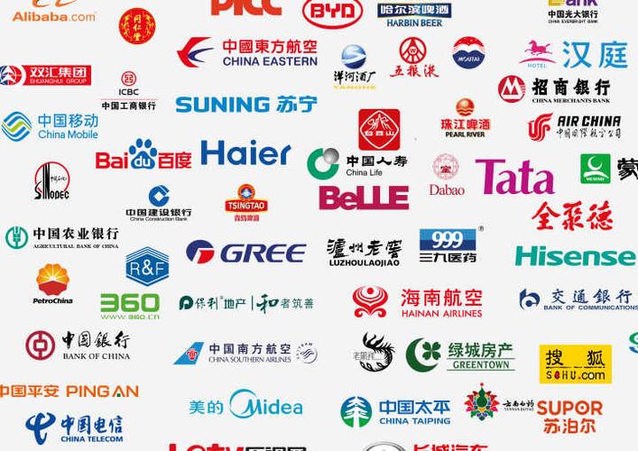 不同类型,不同组合形式的知名企业商标